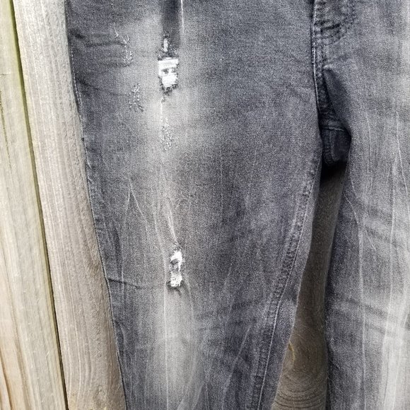 Distressed Black Jade Jeans Embroidered 13 /14 - Picture 4 of 12